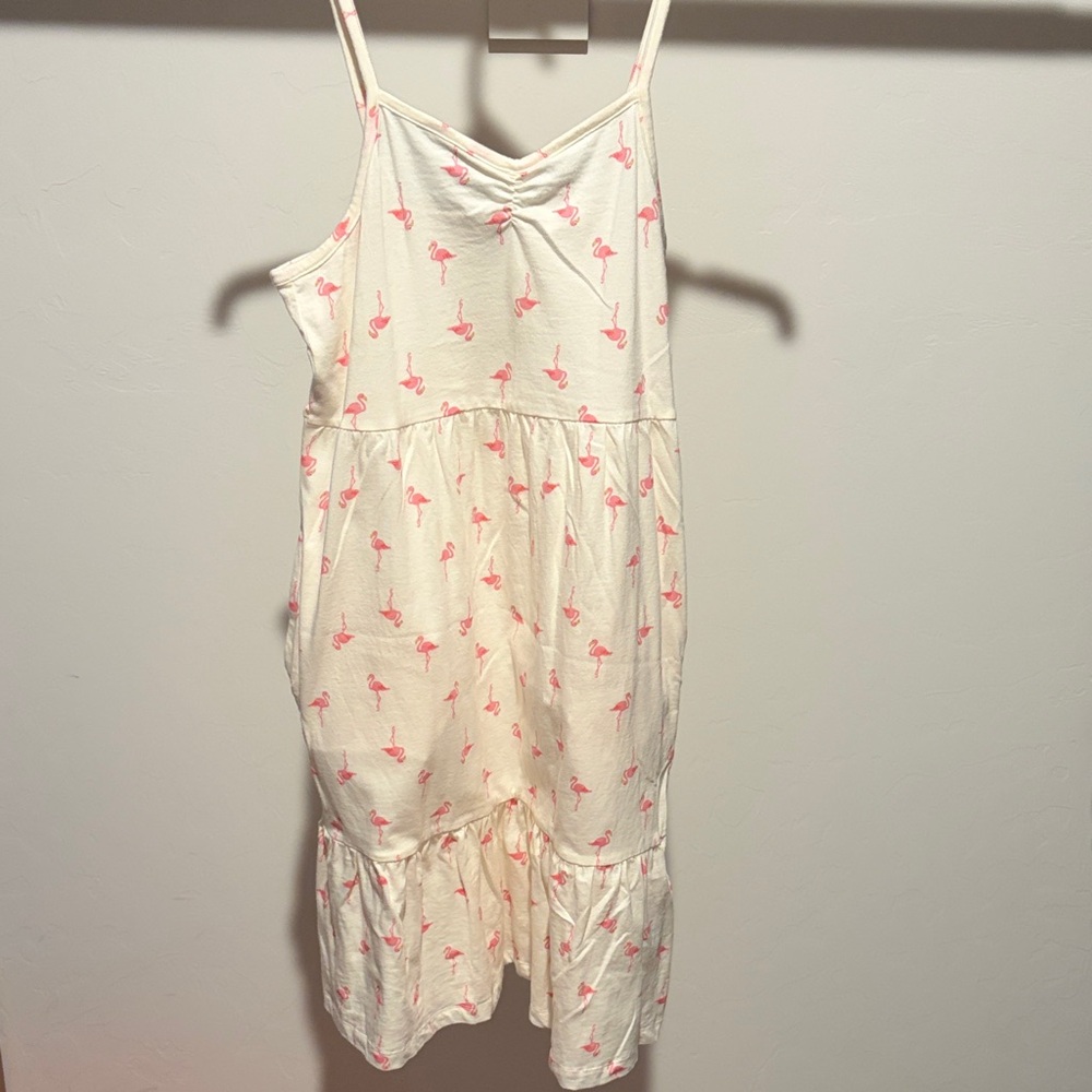 Old Navy Cream Sundress with Pink Flamingo Print